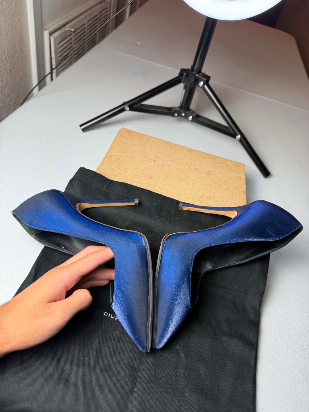 $695 Giuseppe Zanotti Design Woman Pump Stilletto Royal Blue Sz 35.5 / US 5.5 - Picture 8 of 14
